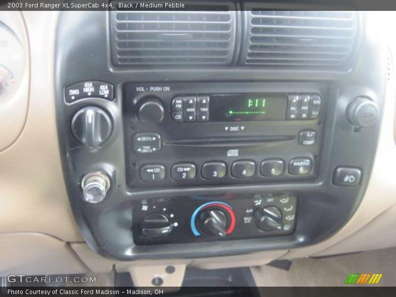 Black / Medium Pebble 2003 Ford Ranger XL SuperCab 4x4