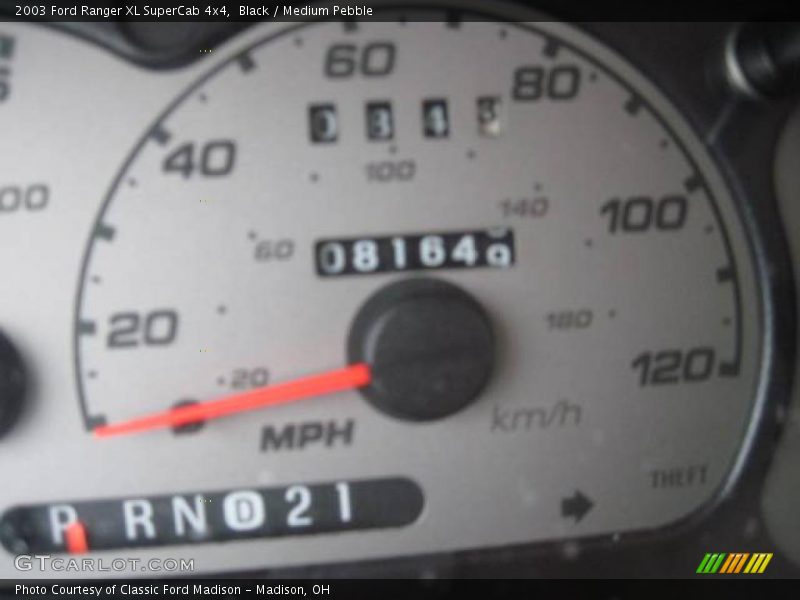 Black / Medium Pebble 2003 Ford Ranger XL SuperCab 4x4