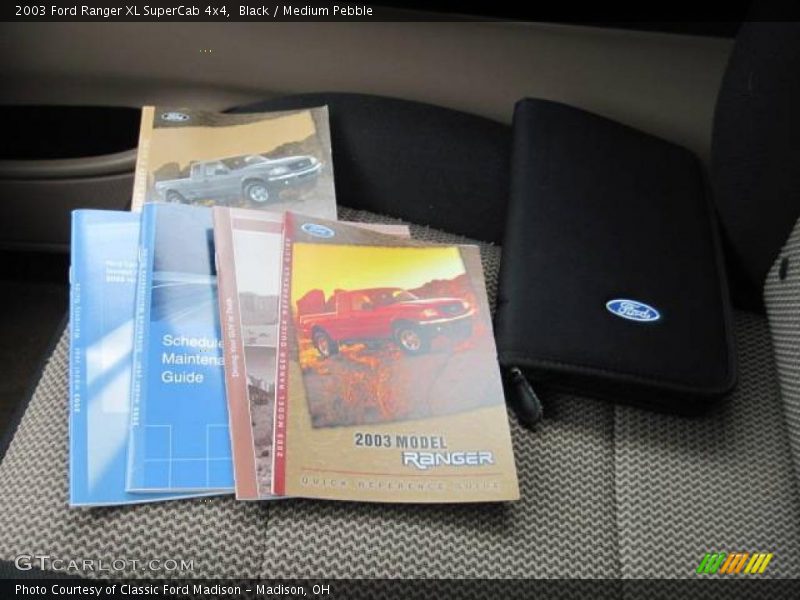 Black / Medium Pebble 2003 Ford Ranger XL SuperCab 4x4