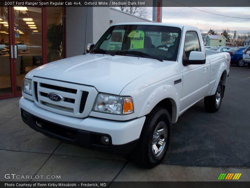 Oxford White / Medium Dark Flint 2007 Ford Ranger Sport Regular Cab 4x4
