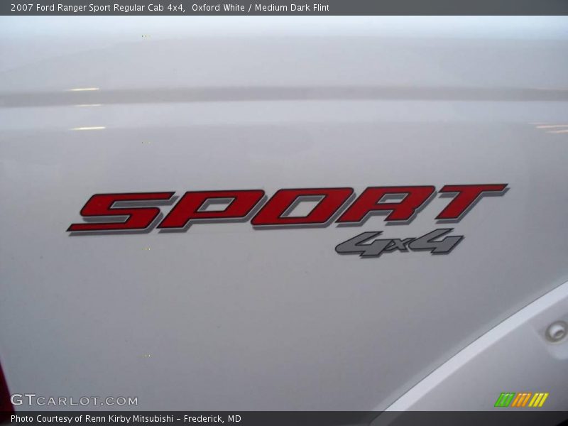 Oxford White / Medium Dark Flint 2007 Ford Ranger Sport Regular Cab 4x4