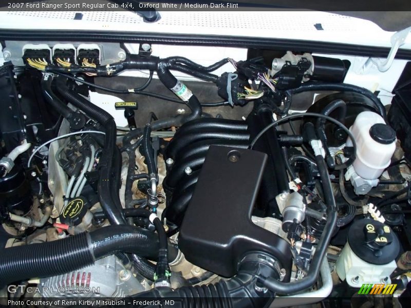 Oxford White / Medium Dark Flint 2007 Ford Ranger Sport Regular Cab 4x4
