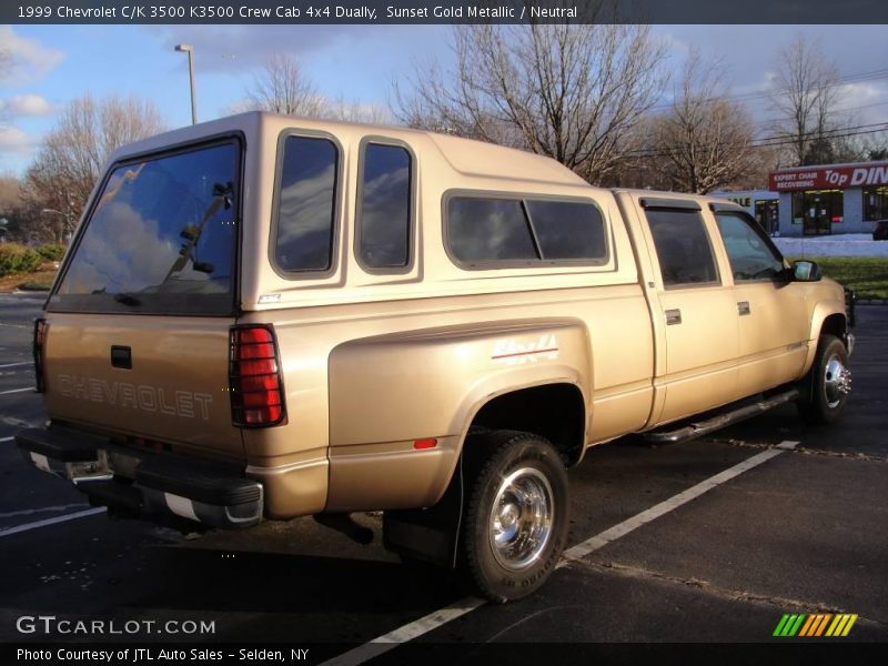 Sunset Gold Metallic / Neutral 1999 Chevrolet C/K 3500 K3500 Crew Cab 4x4 Dually