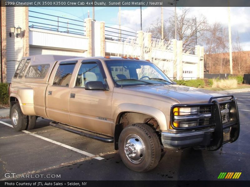 Sunset Gold Metallic / Neutral 1999 Chevrolet C/K 3500 K3500 Crew Cab 4x4 Dually