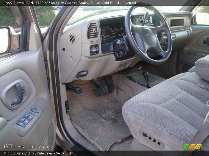 Sunset Gold Metallic / Neutral 1999 Chevrolet C/K 3500 K3500 Crew Cab 4x4 Dually