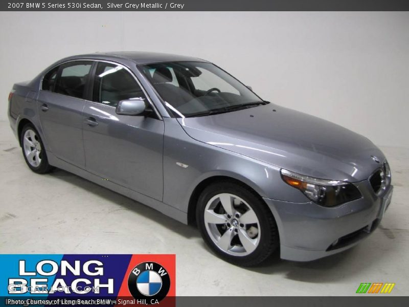 Silver Grey Metallic / Grey 2007 BMW 5 Series 530i Sedan