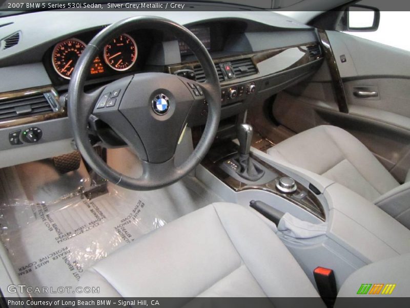 Silver Grey Metallic / Grey 2007 BMW 5 Series 530i Sedan