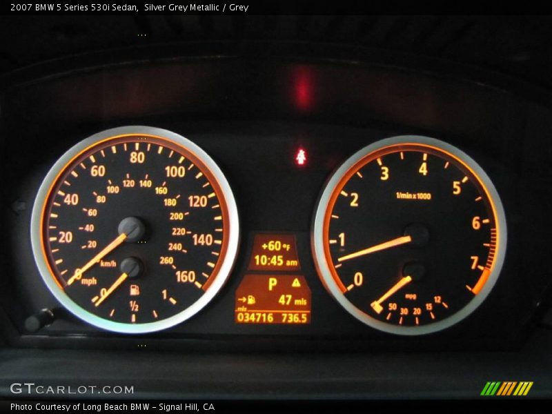 Silver Grey Metallic / Grey 2007 BMW 5 Series 530i Sedan