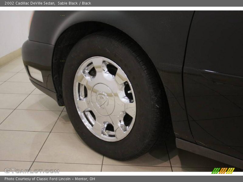 Sable Black / Black 2002 Cadillac DeVille Sedan