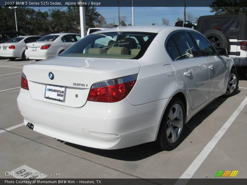Alpine White / Beige 2007 BMW 5 Series 525i Sedan