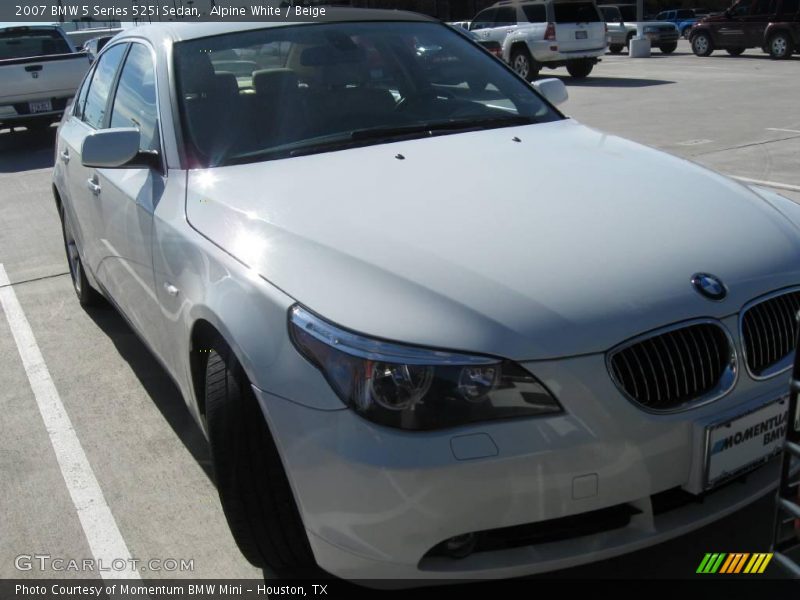 Alpine White / Beige 2007 BMW 5 Series 525i Sedan