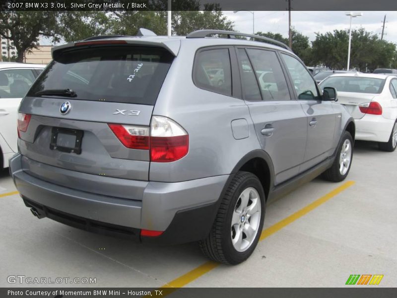 Silver Grey Metallic / Black 2007 BMW X3 3.0si