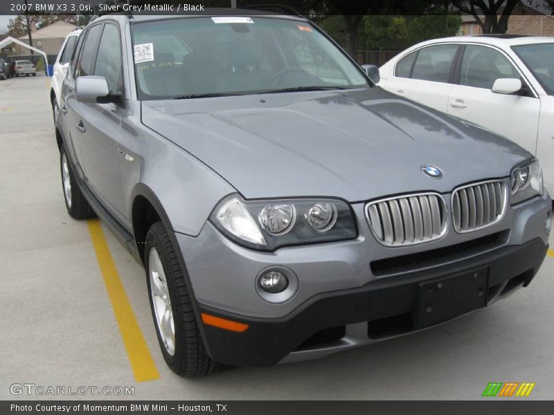 Silver Grey Metallic / Black 2007 BMW X3 3.0si