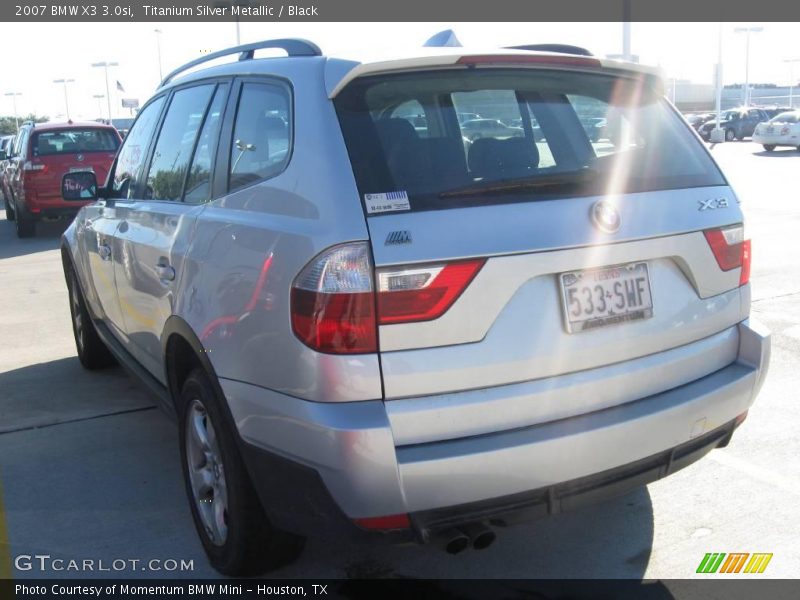 Titanium Silver Metallic / Black 2007 BMW X3 3.0si