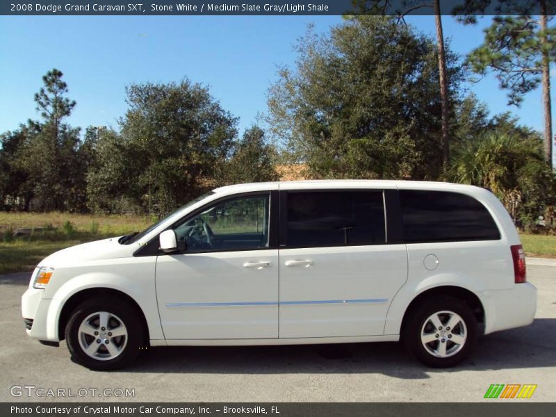 Stone White / Medium Slate Gray/Light Shale 2008 Dodge Grand Caravan SXT