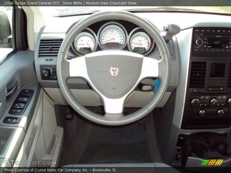 Stone White / Medium Slate Gray/Light Shale 2008 Dodge Grand Caravan SXT