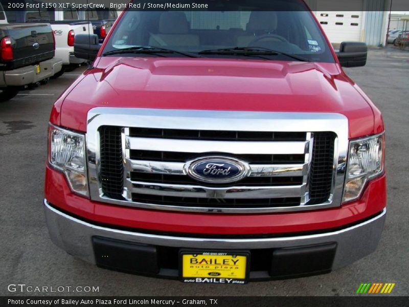 Bright Red / Stone/Medium Stone 2009 Ford F150 XLT SuperCrew