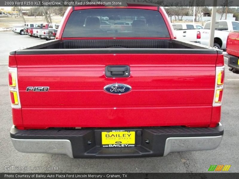 Bright Red / Stone/Medium Stone 2009 Ford F150 XLT SuperCrew