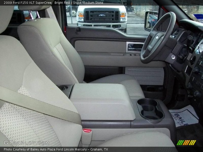 Bright Red / Stone/Medium Stone 2009 Ford F150 XLT SuperCrew