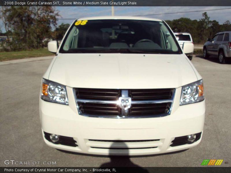 Stone White / Medium Slate Gray/Light Shale 2008 Dodge Grand Caravan SXT