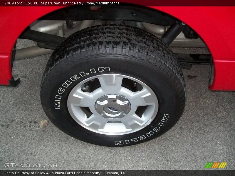 Bright Red / Stone/Medium Stone 2009 Ford F150 XLT SuperCrew