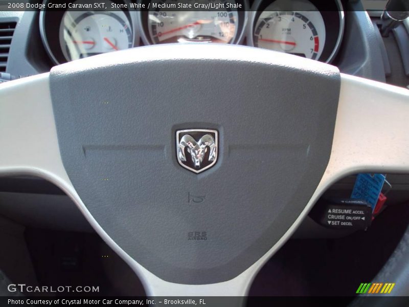 Stone White / Medium Slate Gray/Light Shale 2008 Dodge Grand Caravan SXT