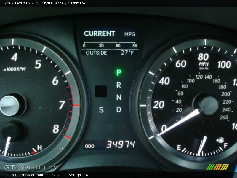 Crystal White / Cashmere 2007 Lexus ES 350