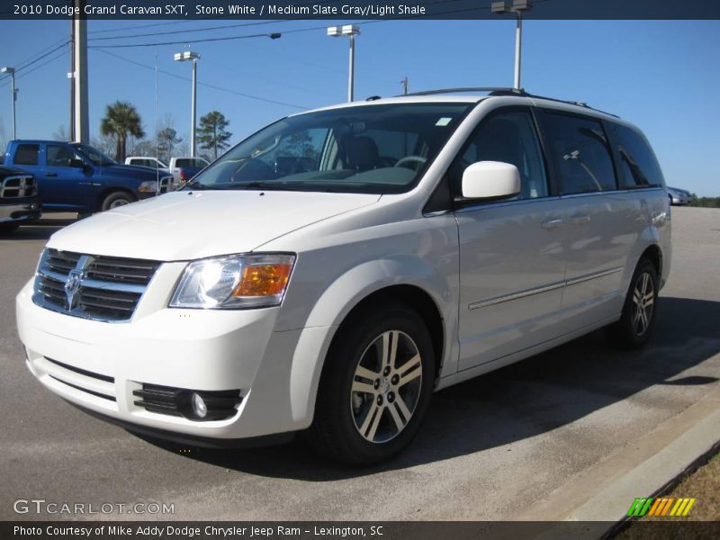 Stone White / Medium Slate Gray/Light Shale 2010 Dodge Grand Caravan SXT