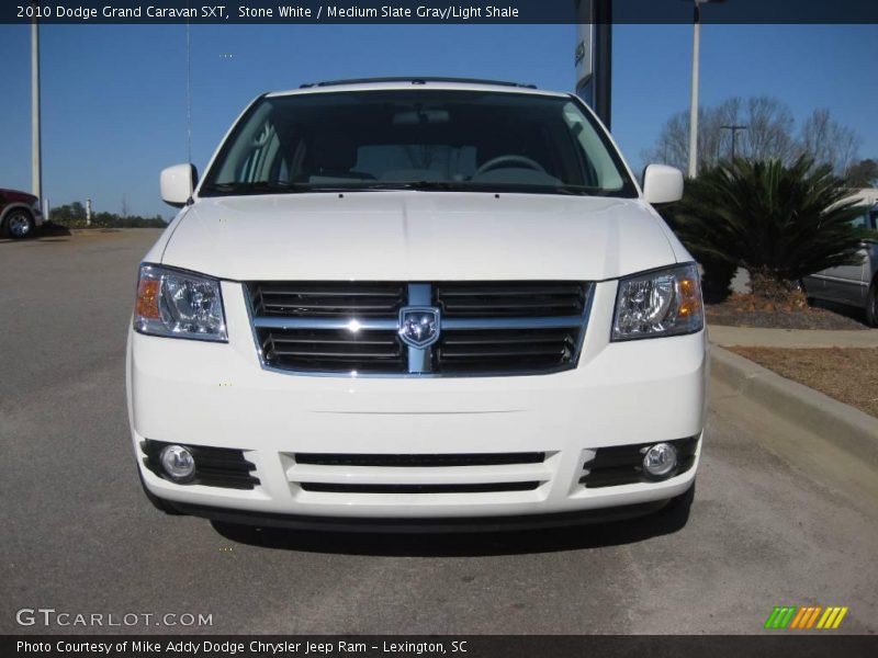 Stone White / Medium Slate Gray/Light Shale 2010 Dodge Grand Caravan SXT