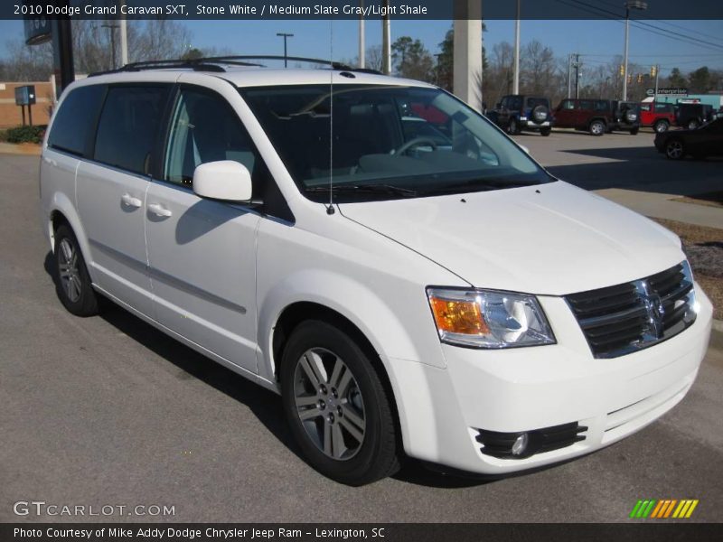 Stone White / Medium Slate Gray/Light Shale 2010 Dodge Grand Caravan SXT