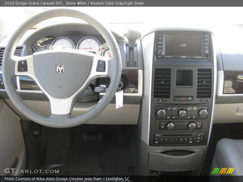 Stone White / Medium Slate Gray/Light Shale 2010 Dodge Grand Caravan SXT