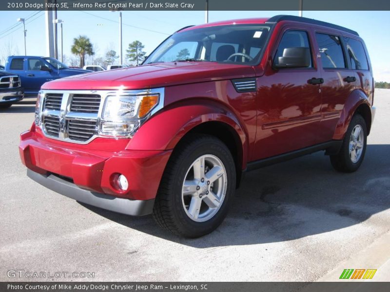 Inferno Red Crystal Pearl / Dark Slate Gray 2010 Dodge Nitro SE