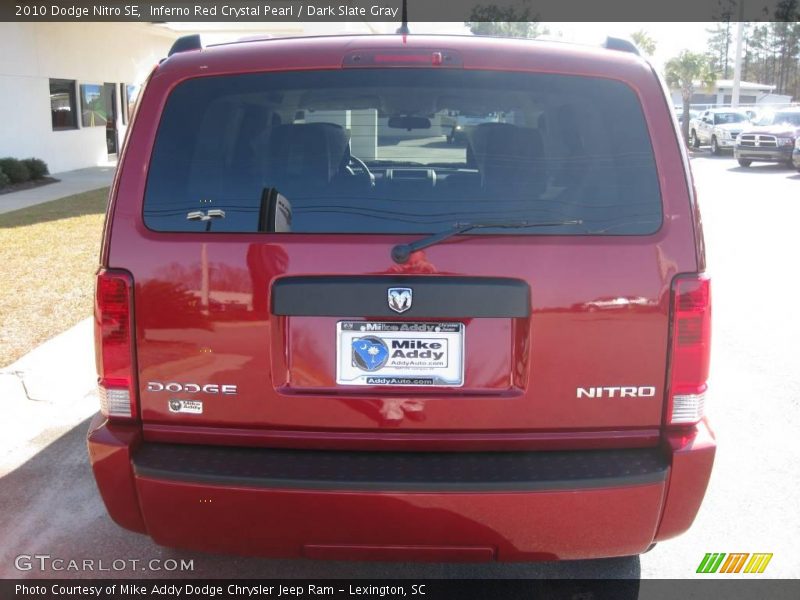 Inferno Red Crystal Pearl / Dark Slate Gray 2010 Dodge Nitro SE