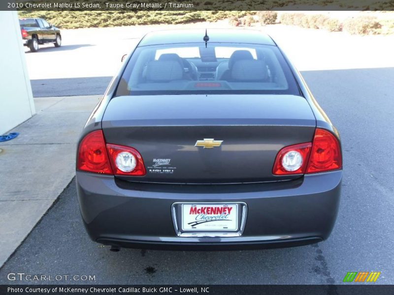 Taupe Gray Metallic / Titanium 2010 Chevrolet Malibu LS Sedan