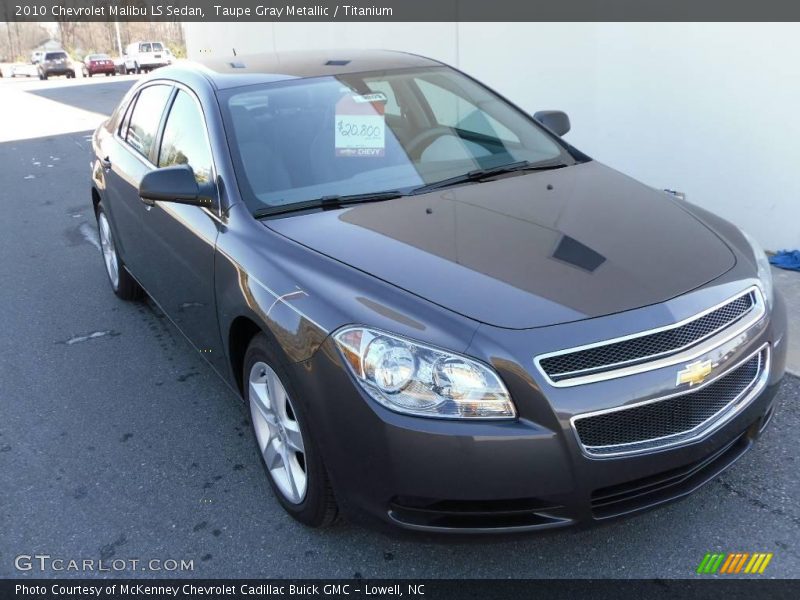 Taupe Gray Metallic / Titanium 2010 Chevrolet Malibu LS Sedan