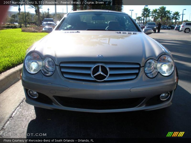 Pewter Metallic / Cognac Brown 2007 Mercedes-Benz SL 550 Roadster