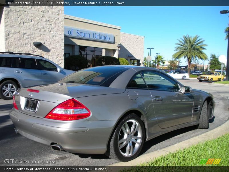 Pewter Metallic / Cognac Brown 2007 Mercedes-Benz SL 550 Roadster
