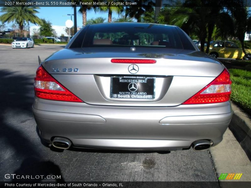 Pewter Metallic / Cognac Brown 2007 Mercedes-Benz SL 550 Roadster