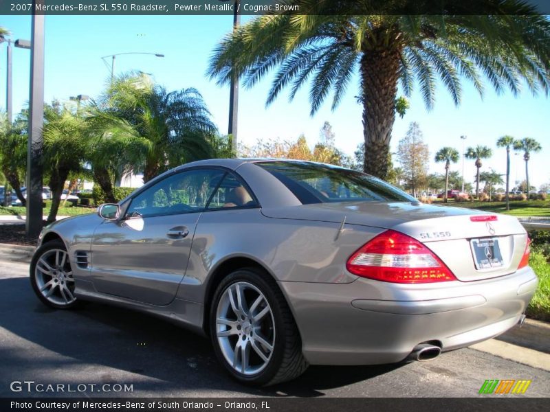 Pewter Metallic / Cognac Brown 2007 Mercedes-Benz SL 550 Roadster