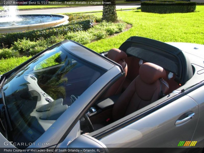 Pewter Metallic / Cognac Brown 2007 Mercedes-Benz SL 550 Roadster