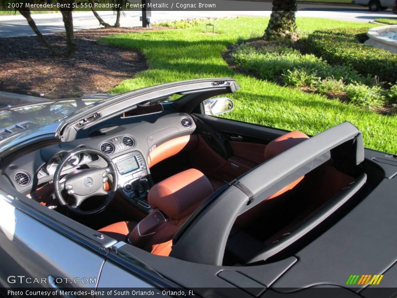 Pewter Metallic / Cognac Brown 2007 Mercedes-Benz SL 550 Roadster