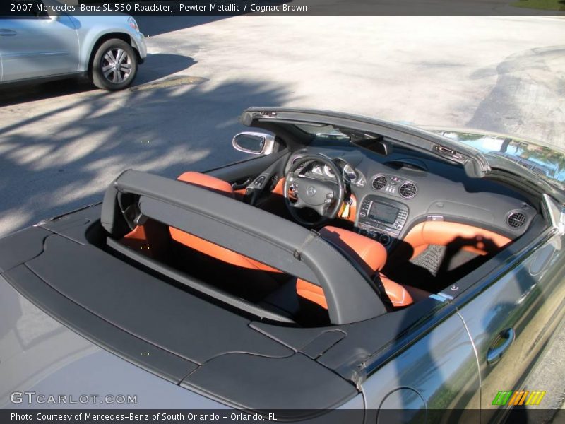 Pewter Metallic / Cognac Brown 2007 Mercedes-Benz SL 550 Roadster