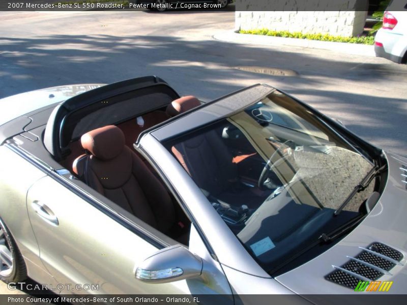 Pewter Metallic / Cognac Brown 2007 Mercedes-Benz SL 550 Roadster