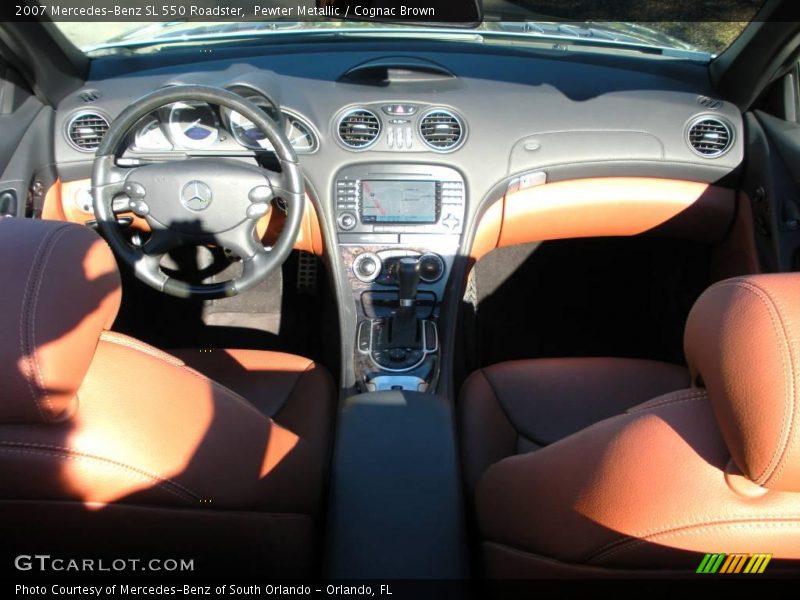 Pewter Metallic / Cognac Brown 2007 Mercedes-Benz SL 550 Roadster