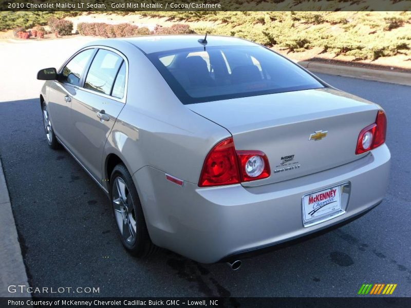 Gold Mist Metallic / Cocoa/Cashmere 2010 Chevrolet Malibu LT Sedan