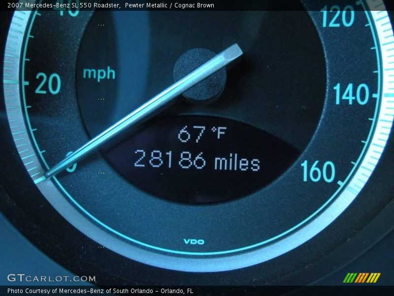 Pewter Metallic / Cognac Brown 2007 Mercedes-Benz SL 550 Roadster