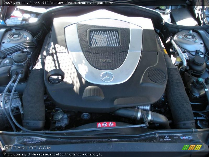 Pewter Metallic / Cognac Brown 2007 Mercedes-Benz SL 550 Roadster
