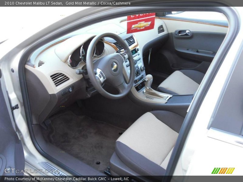 Gold Mist Metallic / Cocoa/Cashmere 2010 Chevrolet Malibu LT Sedan