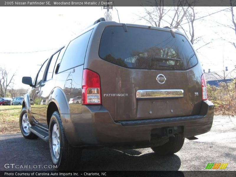 Woodland Bronze Metallic / Desert 2005 Nissan Pathfinder SE
