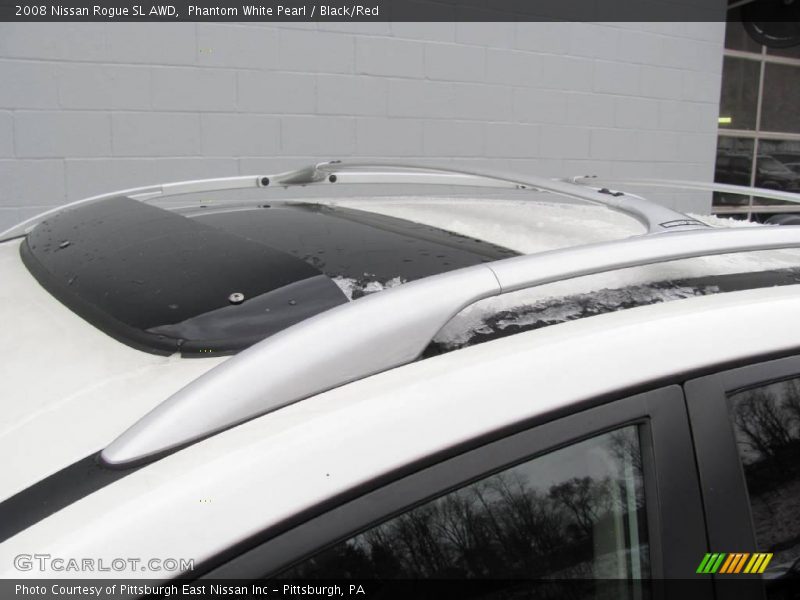 Phantom White Pearl / Black/Red 2008 Nissan Rogue SL AWD